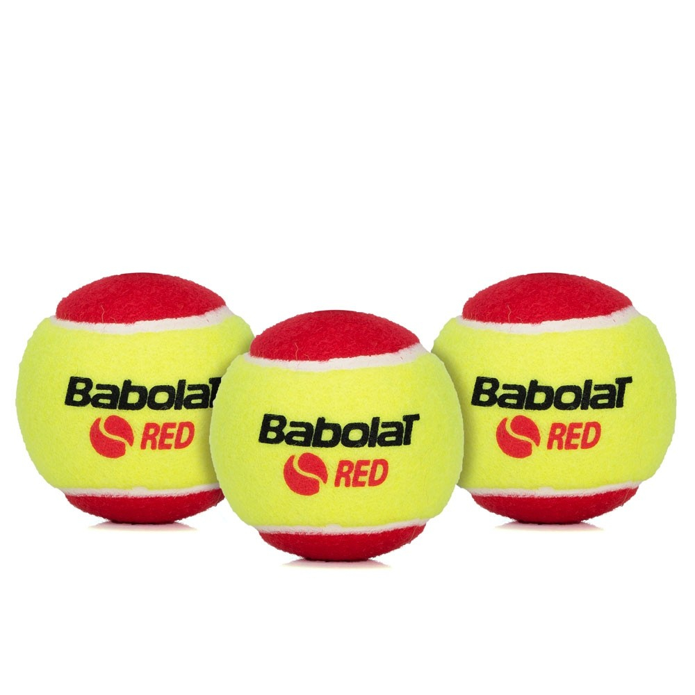 Bola De Tênis Babolat Felt X3 Vermelha Estágio - 3 Bolas